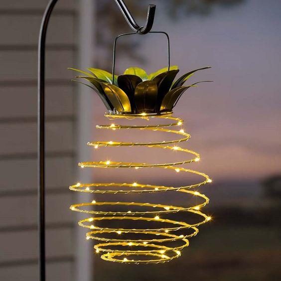 Pineapple Solar Hanging Fairy Lights