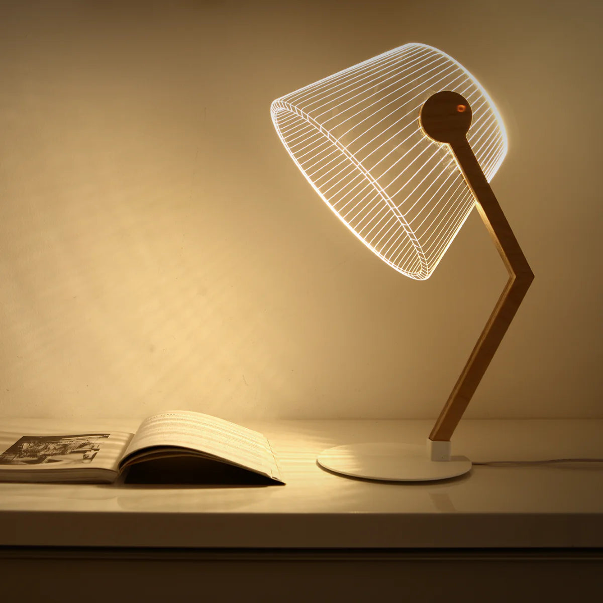 3D Sparkly Acrylic Bedside LED Lamp