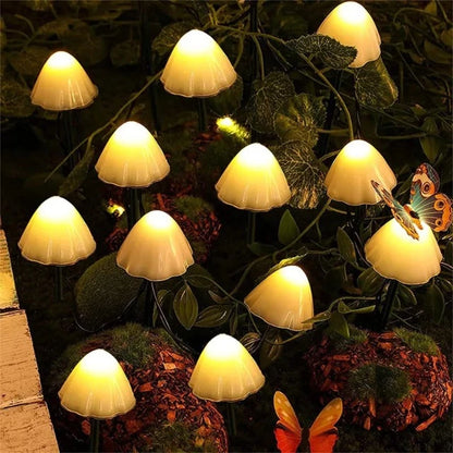 Mushroom Fairy Lights - Solar LED String