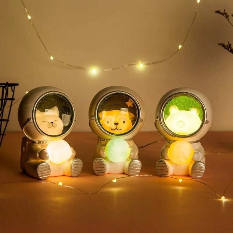 Astronaut Pet Lamp - Sparkly Trees