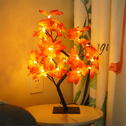 Autumn Maple Leaves LED Lamp - Sparkly Trees