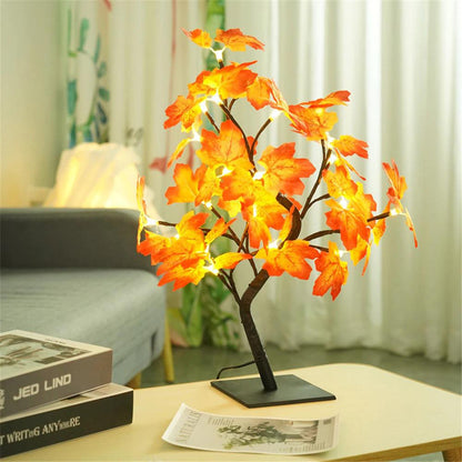 Autumn Maple Leaves LED Lamp - Sparkly Trees