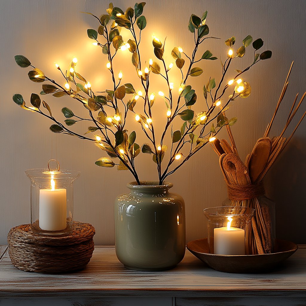 Fairy Light Olive Vine Branch™ - Sparkly Trees