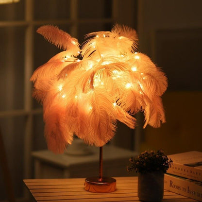 Feather Palm Tree RC Lamp | Sparkly Trees™ - Sparkly Trees