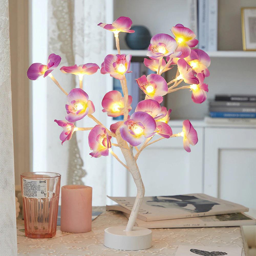 The Everlasting Orchid Lamp - Sparkly Trees