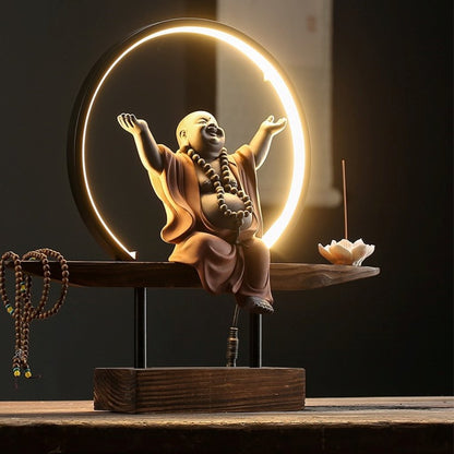 Happy Buddha - LED Incense Burner