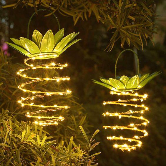 Pineapple Solar Hanging Fairy Lights