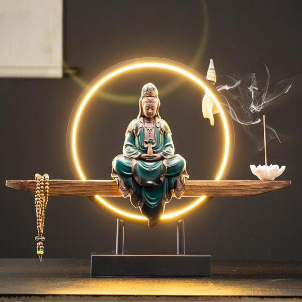 Meditating Buddha - LED Incense Burner