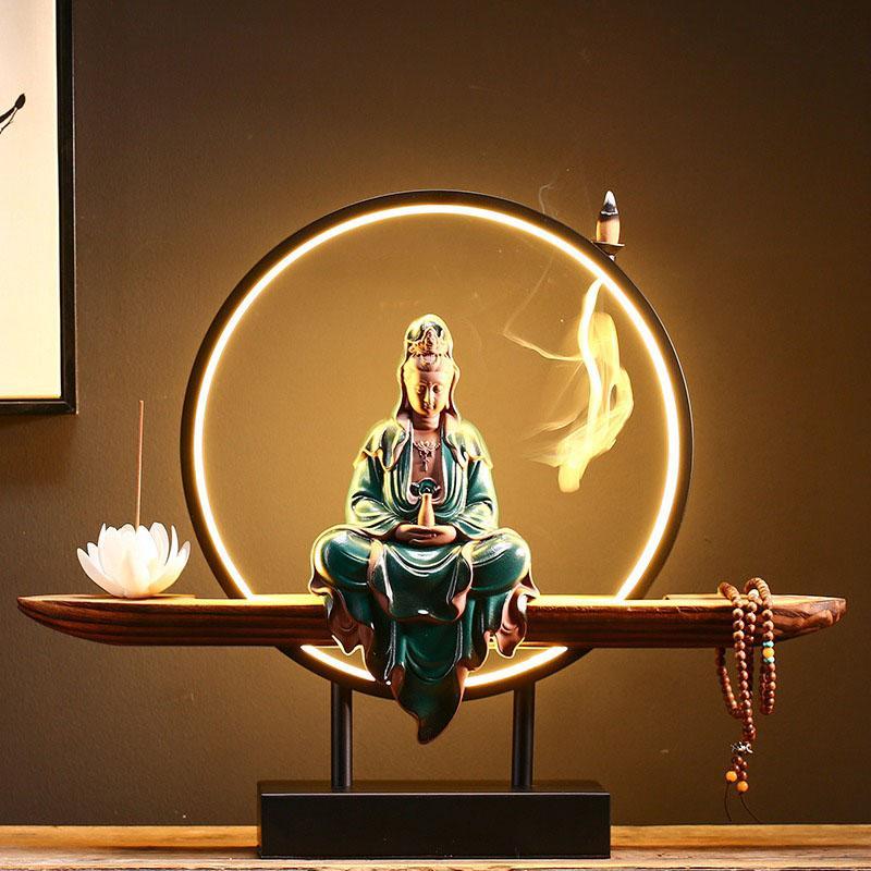 Meditating Buddha - LED Incense Burner