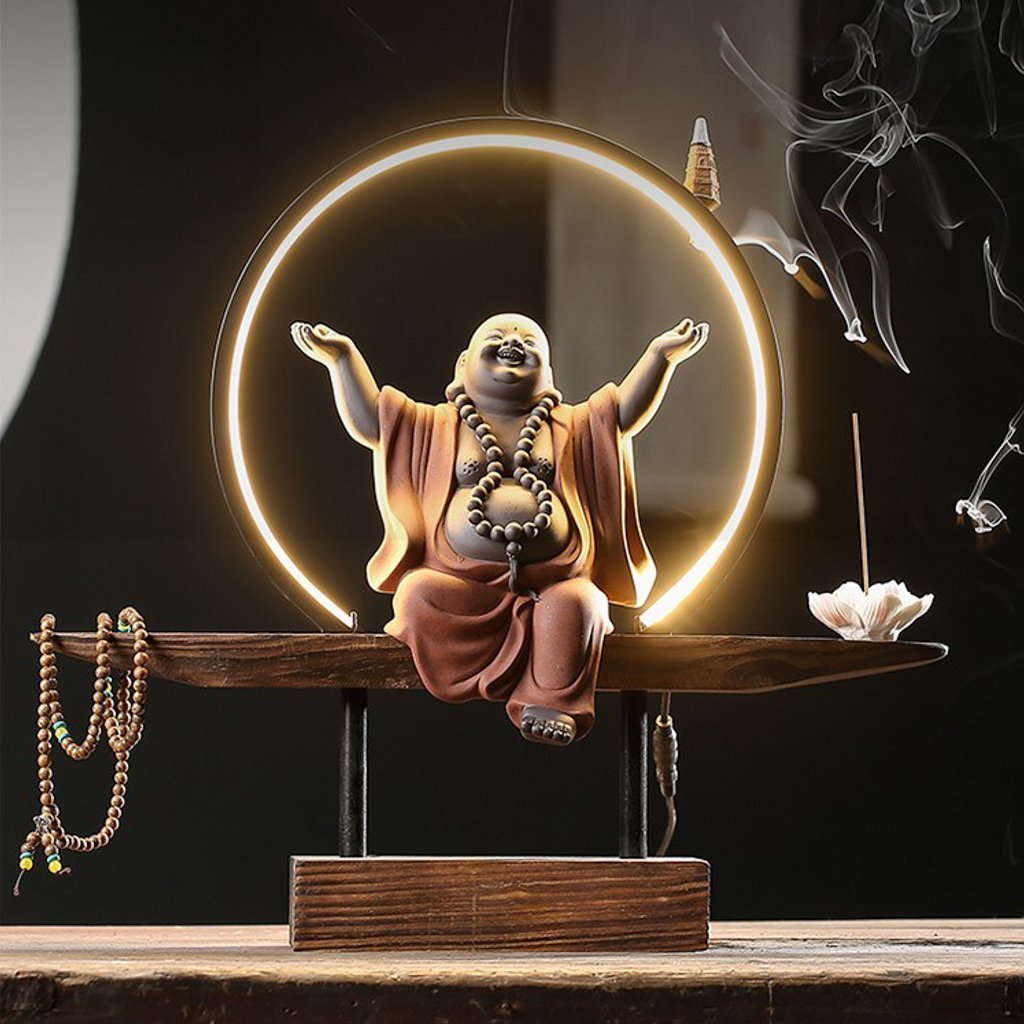 Happy Buddha - LED Incense Burner